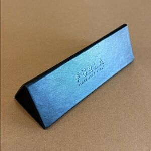 Furla Classic Black Leather glasses case